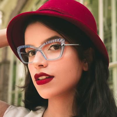 China Cat Eye New Arrival Classic TR90 Frame Blue Light Anti Blocking Computer Reading Glass Eyewear For Women for sale