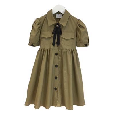 China New Design Washable Kids Baby Clothes Kids Dresses Academy Style Cotton Dress Western Short-sleeves Clothing for sale