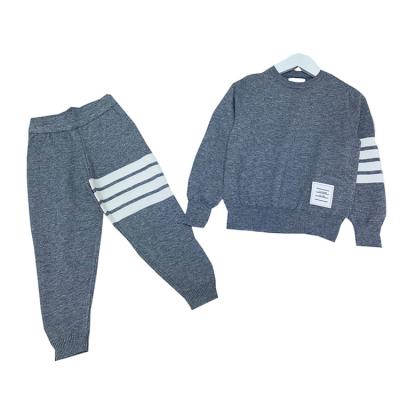 China Unisex-Child Boys Girls Clothing 65%Cashmere+35%Cotton Casual Pullover Sweater And Pants Set Kids Clothes For Spring Autumn for sale