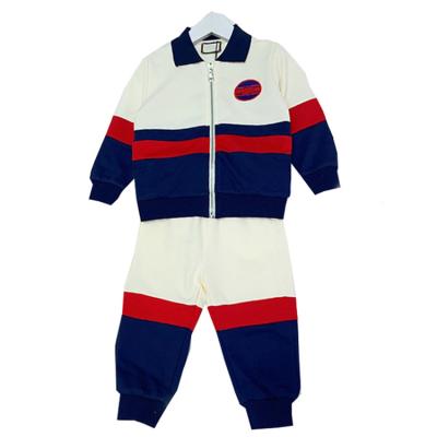 China Unisex-Kid Casual Boys Jogging Full Set Zipper Jacket And Sweatpants Girls Cotton Clothing Casual Sport Suit For Spring Autumn for sale