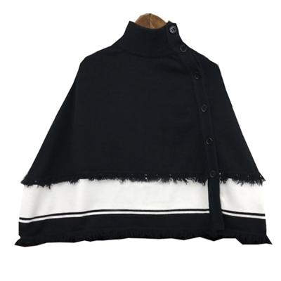 China Chic Poncho Kids Warm Cloak Fashion Girls Overcoat Spring Autumn Winter Designer Kids Wears Girls Single Breasted Breathable Wool Blend for sale