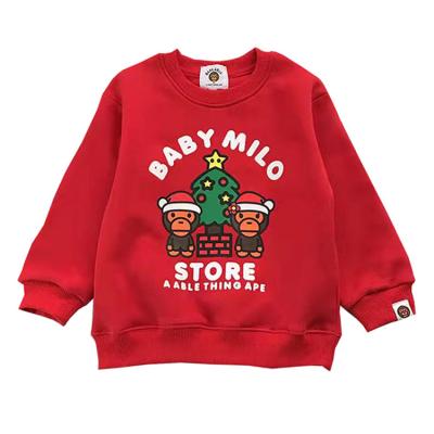 China Unisex-Kids Designer Kids Clothes Baby Boy Girls Anti-pilling Pullover Casual Sweatshirt With Fleece Lining And Cartoon Print For Christmas for sale