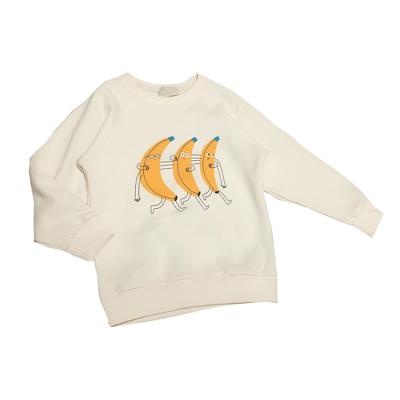 China Kids Clothing Boys Cotton T-shirt Girls Pullover Sweatshirt Cartoon Anti-pilling Banana Printed Pullover Kids Clothes Cute Dresses for sale