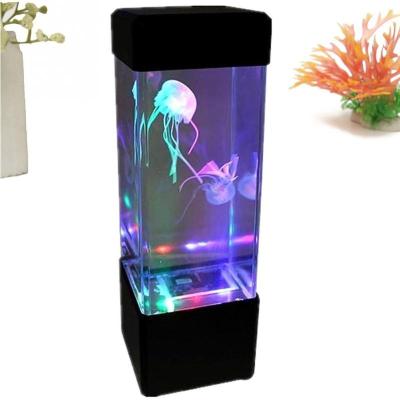 China Table Motion Jellyfish Lamp Stocked Aquarium Led Tank Desk Lamp Night Light Color Mood Changing Lamp for sale