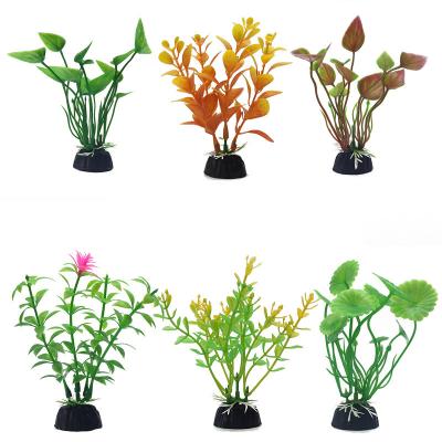 China Simulation Stocked Landscaping Ornaments Aquarium Decorations Fish Tank Artificial Plastic Plants for sale