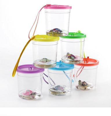 China Easy Stored to Disassemble to Lift Small Pets Mini Small Lid Cup Fish Clear Plastic Tank for sale