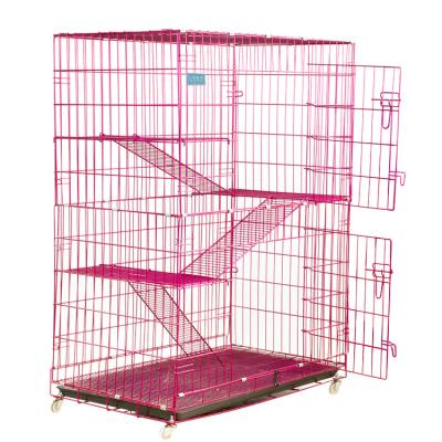 China Sustainable Luxury Fashion Large Row Cat Cage Indoor For Large Popular Stackable Outdoor Cats 4 3 Large for sale