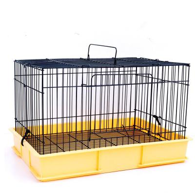 China Hot Sale Whole Viable Easy To Install And Fold To Prevent Splash Urine Portable Galvanized Iron Wire To Prevent Rust Large Rabbit Cage for sale