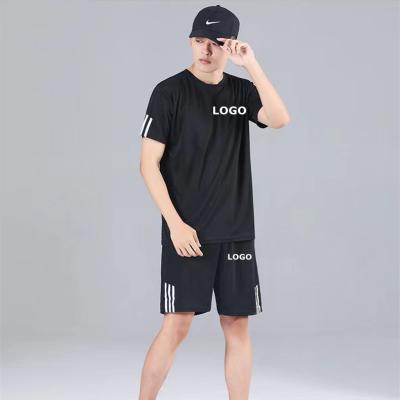 China Custom Logo Print Men's Shorts 2022 QUICK DRY fashion set casual sports suit short tracksuit for men for sale