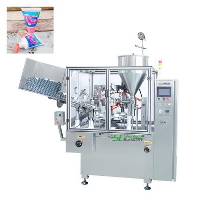 China Automatic Cream Tube Food Hair Filling Sealing Machine With Eye Mark Face Wash Cream Chocolate Paste for sale