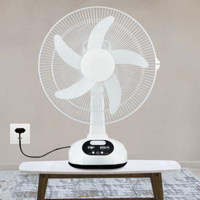 China High Efficiency 14 Inch Table Electric Fan Hot Selling Solar Charging Portable Solar Rechargeable Fan for sale