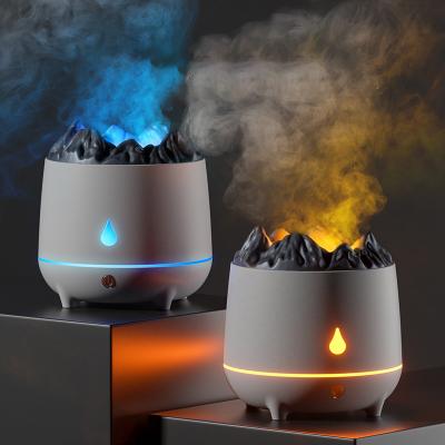 China Quick Diffuser Humidifier Humidifier Air Humidifier Color Changing Fogger Mini Cute Flame Humidifier Lamp Mist Maker for sale