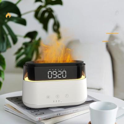 China 2023 Smart Appliance Clock Alarm Clock Night Light Essential Oil Air Humidifier Flame Aroma Diffuser Commercial Home for sale