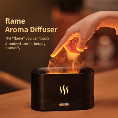 China Commercial 3D Maker Flame Aroma Diffuser Usb Air Humidifier Aroma Diffuser With Night Light For Office for sale