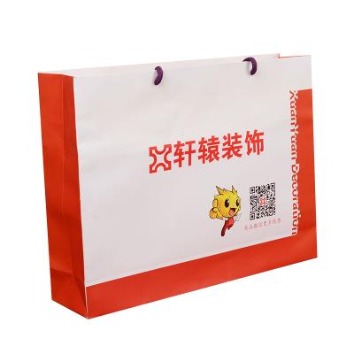 中国 Recycled Materials Recycled Recyclable Brown Rope Handle Bags Square Bottom Kraft Paper Bag Food 販売のため