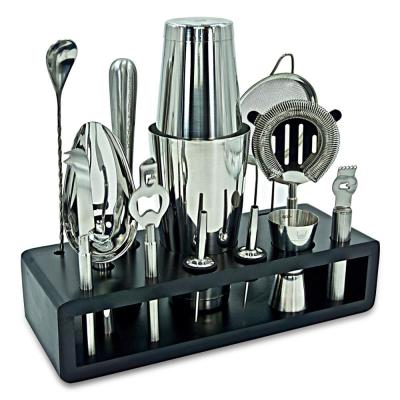 China Bars Clubs Factory Customized Stainless Steel Cocktail Shaker 24oz Martini Boston Shaker Bartender Kit for sale