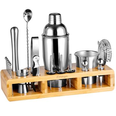 China Sustainable Manufacturing Supply Newcomer Custom Bartender 25-Piece Kit With Stand for sale