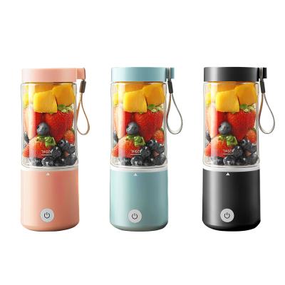 China Pure Copper Electric Motor 6 Blades Travel Juicer USB Rechargeable Mini Fruit Smoothie Glass Portable Blender Blender for sale