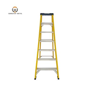 China Folding Ladders Material Fiberglass Industry Straight Outdoor Minimalist Fiberglass Ladder for sale