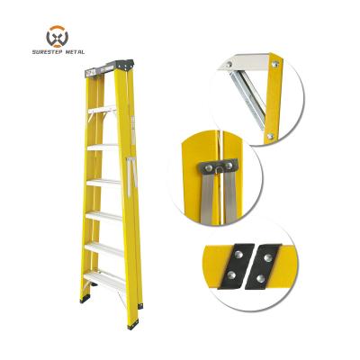 China Folding Ladders Telescopic Aluminum Ladder For Roof Top Tents Fiberglass Extension Ladder for sale