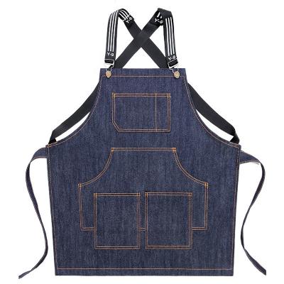 China Custom Denim Apron Oil And Dirt Proof Work Apron Cleaning Manufacturer for sale