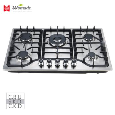 China Household Stainless Steel 80cm 5 Burner Good Quality FFD Gas Built In Hob for sale