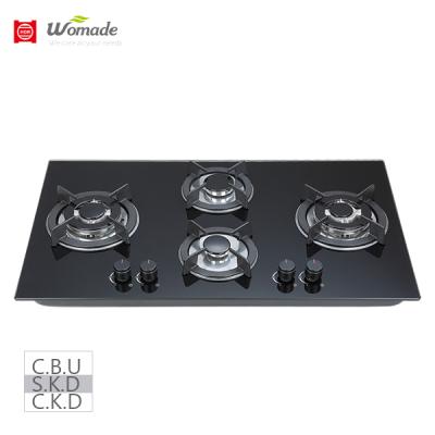 China Easily Cleaned 2021 Lastest Model Gas Hob 90cm Three Hob 4 Burners 2 Glass Hob Burners 2 Ring Cooker SABAF Powerful Zhongshan Factory Price Hob for sale