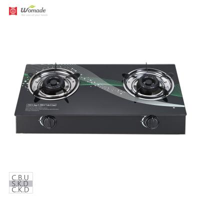 China Easily cleaned 2 burner glass gas cooker hot sale model for Africa market gas cooker cylinder table cookertop good quality good price good price for sale