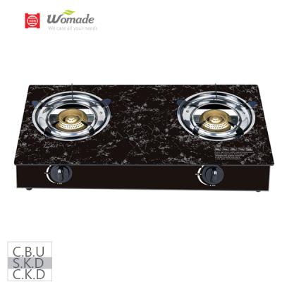 China Glasstop 2 Burners Gas Stove Easily Cleaned Hot Sale Model For Bangladesh Market Gas Cooker Cylinder LPG Table Top Cooker Good Quality Stove for sale