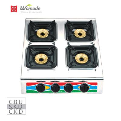 China Hotel 4 Burner Gas Stove Cylinder Gas Cooker Africa Good Quality Hot Sale Table Stove for sale