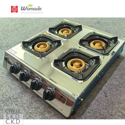 China Hot sale 4B hotel 4 burner gas cooker S.S top gas cooker competitive price cooketops stove for africa market professional factory for sale