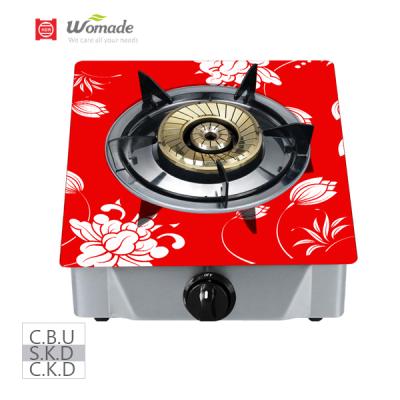 China Easily cleaned single burner gas cooker glasstop 1 burner gas cooker hot sale for gas cooker cylinder LPG table top cooker good quality stove for sale