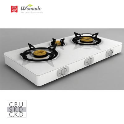 China Glasstop 3 burners gas stove best sale price easily cleaned body cooktops LPG cylinder gas cooker table top colorful gas stove for sale