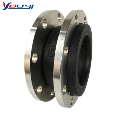 China Copper Flanged Connector Tube Pipe Fittings Epdm Rubber Expansion Joint With Flange for sale