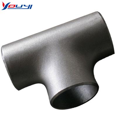 China Pipe Lines Connect Pipe Fittings ASME B16.9 SS 321 304 316 A403 WP304 Seamless Butt Welding SCH10 40 Equal 80 SCH120 Tee for sale