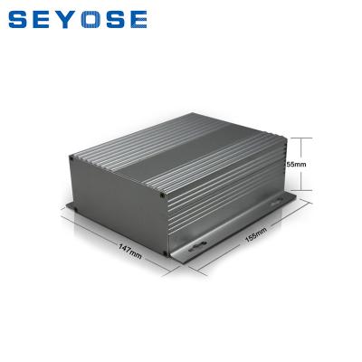 China PNAQ-36 Electronic Aluminum Enclosure Silver Extruded Power PCB Instrument Box 155x147x55mm for sale