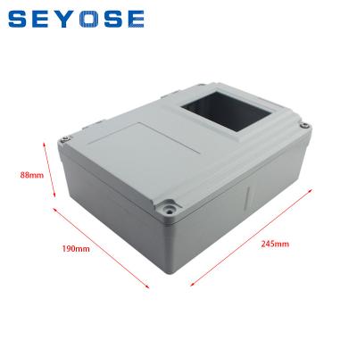 China FA15-1 waterproof IP67 electrical die cast aluminum enclosure junction box With a window 245*190*88mm for sale