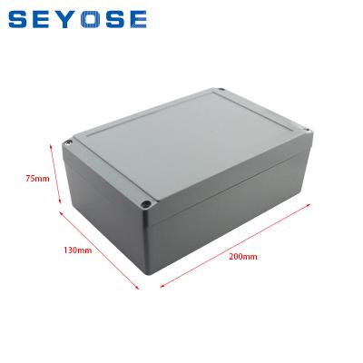 China FA12 Waterproof IP67 Electrical Junction Box Die Cast Hinged Aluminum Enclosure 200*130*75mm for sale