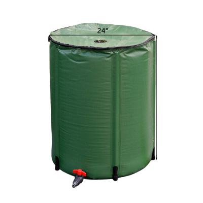 China 2020 Hot Selling PVC Tarpaulin 500D PVC Tarpaulin 225L Folding Rain Barrel For Garden Watering for sale