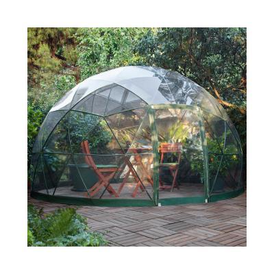 China Easily Assembled 2020 Summer Hot Selling Transparent PVC Coating Dome House Tent Green House For Outdoor Garden for sale