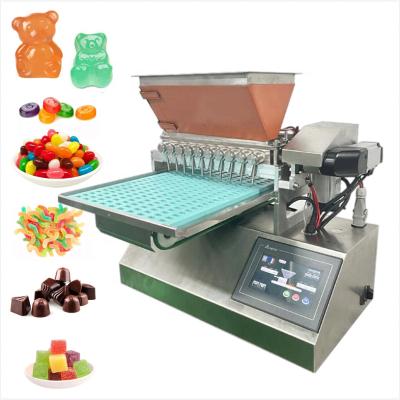 China Fruit Processing Plant Small Table Gummy Depositor Hard Chocolate Candy Making Machine Chocolate Pouring Machines for sale