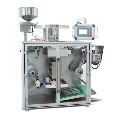 China Full Automatic Food Sweet Aluminum Packaging Machine Double Tablets Candy Pills And Capsules Alu-Alu Sealing Packaging Machine for sale