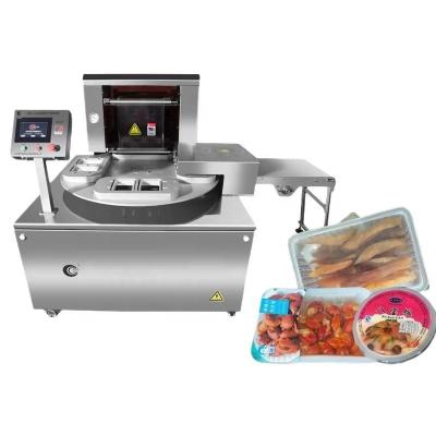 China Plastic Fresh Fruit Tray Sealer Packaging Machine Food Tray Package Sealing Machine Meat Seafood Chicken for sale