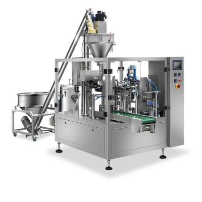 China Automatic Food Weighing and Filling Machine Bait Feed Fertilizer Powder Bag Packaging Machine Pre-made Bag Packing Machine for sale