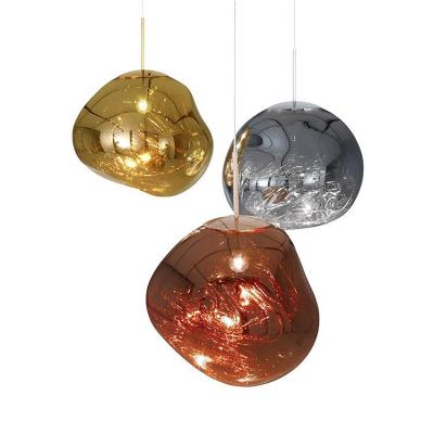 China EUROPEAN Creative Fireworks Lava Blown Colorful Glass Pendant Lamp For Living Room for sale