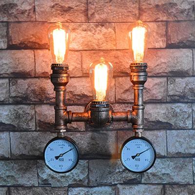 China Industrial/Antique/Vintage Antique Waterpipe/Rustic Retro Vintage Iron Wall Lamp Industrial for sale