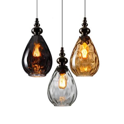 China Modern Modern Colors Hand Blown Glass Ball Pendant Light Single Head Chandelier Lamp for sale