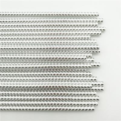 China Disposable Silver Corrugated Biodegradable Paper Straw Disposable Environmental Protection for sale