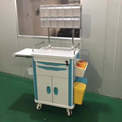 China Easy Clean Nursing Trolley ABS Cart Emergency Crash Medical Trolley For Hospital Clinic for sale