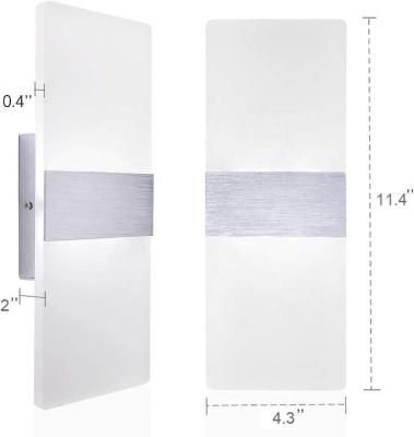 China Modern Rectangular Sconce Indoor Acrylic LED Wall Light for sale